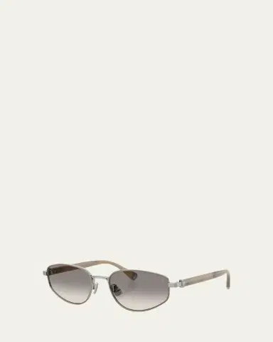 Brunello Cucinelli BC2008ST Titanium Oval Sunglasses | Thumbnail 3 Brunello Cucinelli BC2008ST Titanium Oval Sunglasses | Thumbnail 3