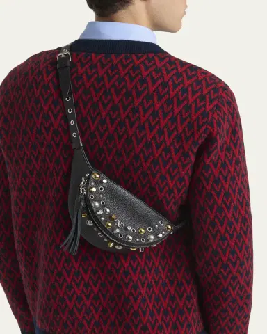 Valentino Garavani Men's Nellcote Studded Leather Belt Bag | Thumbnail 6 Valentino Garavani Men's Nellcote Studded Leather Belt Bag | Thumbnail 6