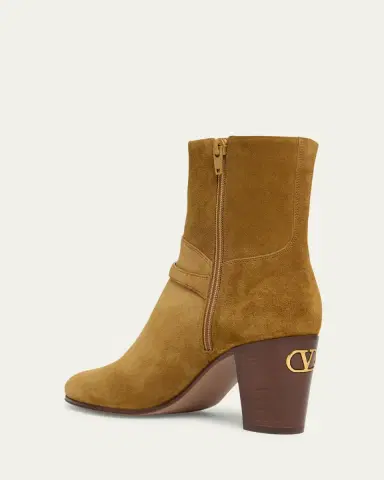 Valentino Garavani Pattie Suede Buckle Ankle Boots | Thumbnail 4 Valentino Garavani Pattie Suede Buckle Ankle Boots | Thumbnail 4