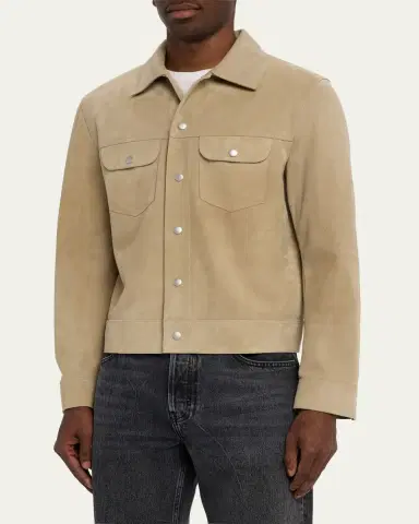 Frame Men's Suede Trucker Jacket | Thumbnail 8 Frame Men's Suede Trucker Jacket | Thumbnail 8