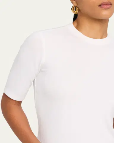 Frame Ribbed Crewneck Tee | Thumbnail 9 Frame Ribbed Crewneck Tee | Thumbnail 9