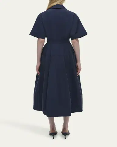 Simkhai Deanna Short-Sleeve Belted Midi Dress | Thumbnail 3 Simkhai Deanna Short-Sleeve Belted Midi Dress | Thumbnail 3