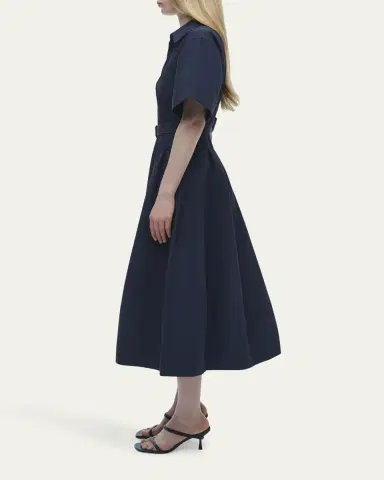 Simkhai Deanna Short-Sleeve Belted Midi Dress | Thumbnail 4 Simkhai Deanna Short-Sleeve Belted Midi Dress | Thumbnail 4