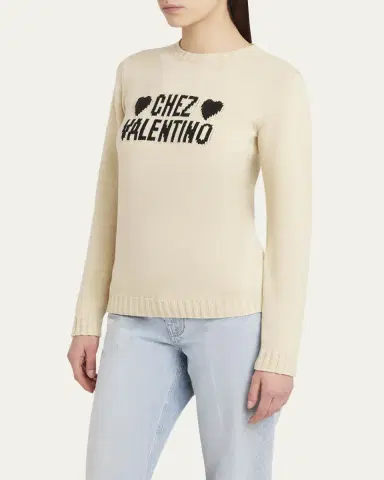 Valentino Garavani Chez Valentino Beaded Wool Sweater | Thumbnail 8 Valentino Garavani Chez Valentino Beaded Wool Sweater | Thumbnail 8