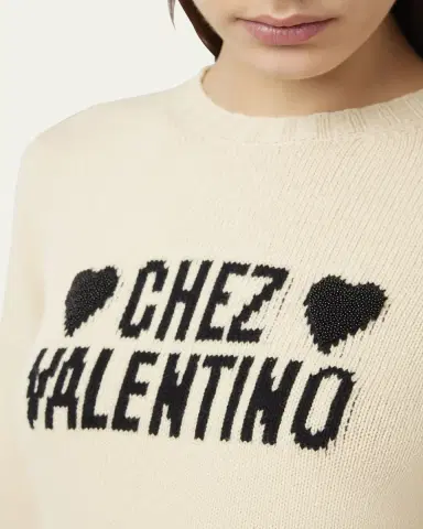 Valentino Garavani Chez Valentino Beaded Wool Sweater | Thumbnail 9 Valentino Garavani Chez Valentino Beaded Wool Sweater | Thumbnail 9