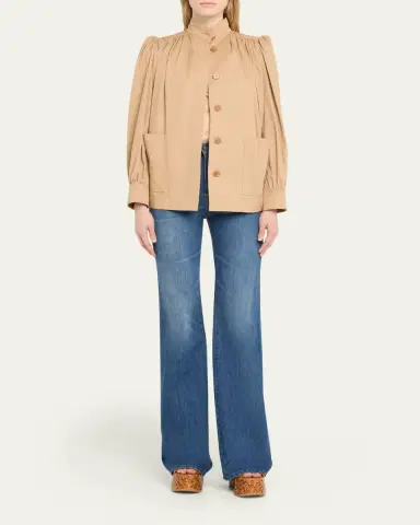 Chloé High-Neck Puff-Sleeve Jacket | Thumbnail 2 Chloé High-Neck Puff-Sleeve Jacket | Thumbnail 2