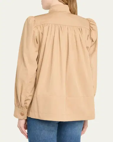 Chloé High-Neck Puff-Sleeve Jacket | Thumbnail 3 Chloé High-Neck Puff-Sleeve Jacket | Thumbnail 3