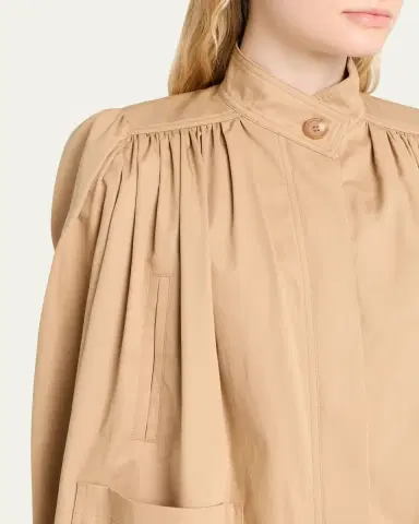 Chloé High-Neck Puff-Sleeve Jacket | Thumbnail 5 Chloé High-Neck Puff-Sleeve Jacket | Thumbnail 5