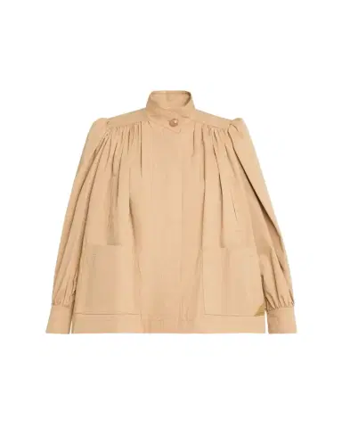 Chloé High-Neck Puff-Sleeve Jacket | Thumbnail 1 Chloé High-Neck Puff-Sleeve Jacket | Thumbnail 1