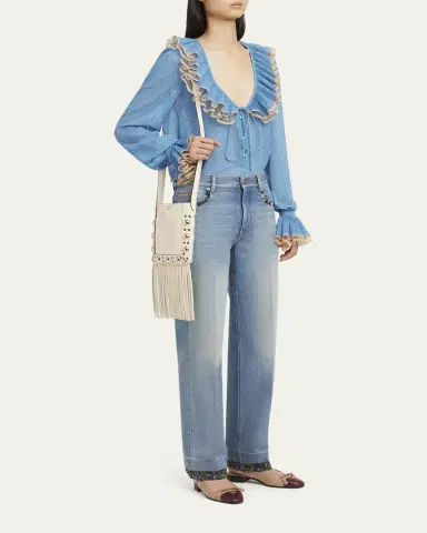 Valentino Garavani Nellcote Small Fringe Studded Leather Crossbody Bag | Thumbnail 5 Valentino Garavani Nellcote Small Fringe Studded Leather Crossbody Bag | Thumbnail 5