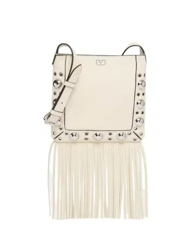 Valentino Garavani Nellcote Small Fringe Studded Leather Crossbody Bag | Thumbnail 1 Valentino Garavani Nellcote Small Fringe Studded Leather Crossbody Bag | Thumbnail 1