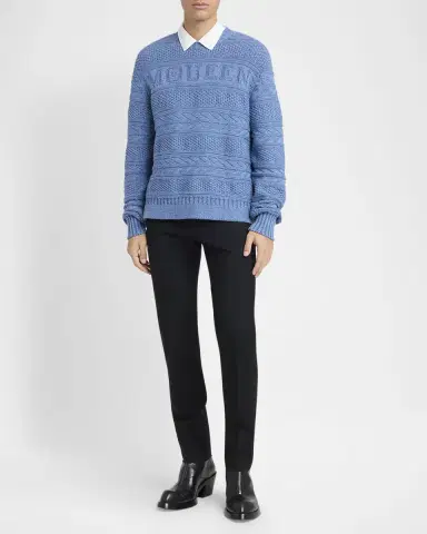 Alexander McQueen Men's Wool Cigarette Trousers | Thumbnail 2 Alexander McQueen Men's Wool Cigarette Trousers | Thumbnail 2