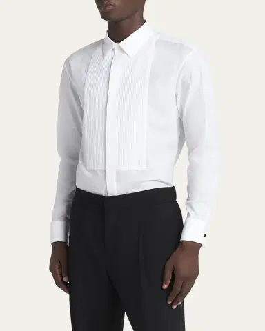 Giorgio Armani Men's Pleated Bib Tuxedo Shirt | Thumbnail 6 Giorgio Armani Men's Pleated Bib Tuxedo Shirt | Thumbnail 6