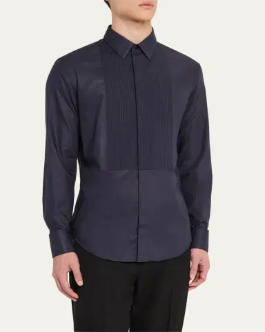 Giorgio Armani Men's Pleated Bib Tuxedo Shirt | Thumbnail 10 Giorgio Armani Men's Pleated Bib Tuxedo Shirt | Thumbnail 10