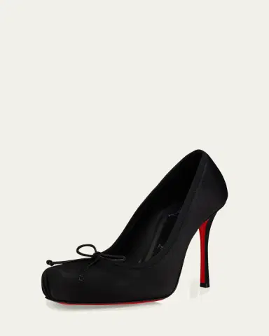 Christian Louboutin 100mm Cassia Satin Ballerina Pumps | Thumbnail 2 Christian Louboutin 100mm Cassia Satin Ballerina Pumps | Thumbnail 2