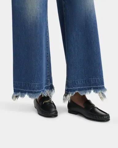 Chloé Leather Logo Chain Penny Loafers | Thumbnail 6 Chloé Leather Logo Chain Penny Loafers | Thumbnail 6