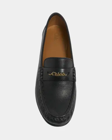 Chloé Leather Logo Chain Penny Loafers | Thumbnail 10 Chloé Leather Logo Chain Penny Loafers | Thumbnail 10