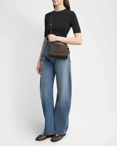 Alaïa Le Click Small Shoulder Bag in Nubuck Leather | Thumbnail 4 Alaïa Le Click Small Shoulder Bag in Nubuck Leather | Thumbnail 4