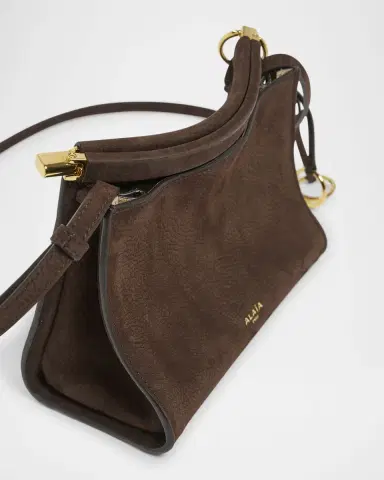 Alaïa Le Click Small Shoulder Bag in Nubuck Leather | Thumbnail 5 Alaïa Le Click Small Shoulder Bag in Nubuck Leather | Thumbnail 5
