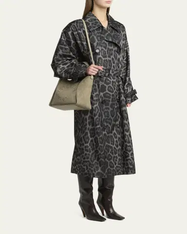 Stella McCartney Logo Alter Suede Shoulder Bag | Thumbnail 4 Stella McCartney Logo Alter Suede Shoulder Bag | Thumbnail 4