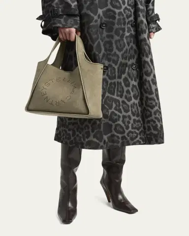 Stella McCartney Logo Alter Suede Shoulder Bag | Thumbnail 5 Stella McCartney Logo Alter Suede Shoulder Bag | Thumbnail 5