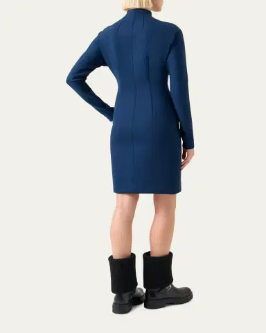 Akris Techno Neoprene Long-Sleeve Zip-Front Dress | Thumbnail 3 Akris Techno Neoprene Long-Sleeve Zip-Front Dress | Thumbnail 3