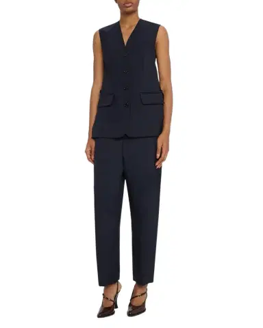 Marni Elastic Waistband Straight-Leg Trousers | Thumbnail 1 Marni Elastic Waistband Straight-Leg Trousers | Thumbnail 1