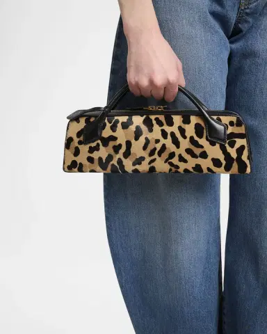 Alaïa Le Teckel Clutch Bag in Leopard Calf Hair | Thumbnail 2 Alaïa Le Teckel Clutch Bag in Leopard Calf Hair | Thumbnail 2