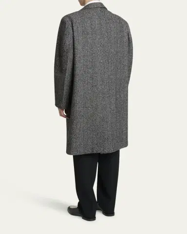 Givenchy Men's Donegal Herringbone Coat | Thumbnail 3 Givenchy Men's Donegal Herringbone Coat | Thumbnail 3