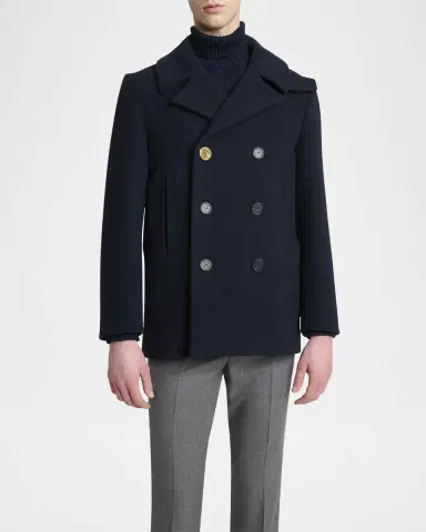 Givenchy Men's Double-Face Wool Peacoat | Thumbnail 3 Givenchy Men's Double-Face Wool Peacoat | Thumbnail 3