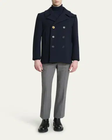 Givenchy Men's Double-Face Wool Peacoat | Thumbnail 6 Givenchy Men's Double-Face Wool Peacoat | Thumbnail 6
