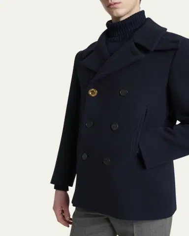 Givenchy Men's Double-Face Wool Peacoat | Thumbnail 9 Givenchy Men's Double-Face Wool Peacoat | Thumbnail 9