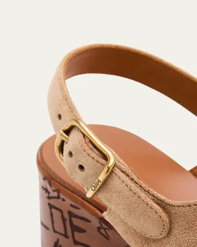 Chloé Maxime Platform Wedge Suede Sandals | Thumbnail 5 Chloé Maxime Platform Wedge Suede Sandals | Thumbnail 5