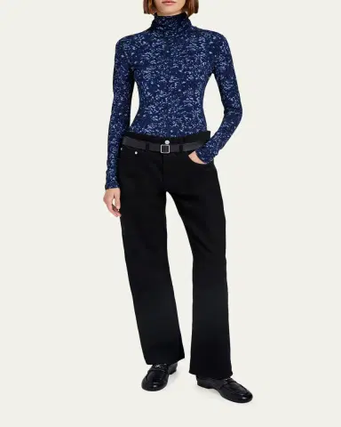 Proenza Schouler White Label Audrey Long-Sleeve Printed Jersey Top | Thumbnail 3 Proenza Schouler White Label Audrey Long-Sleeve Printed Jersey Top | Thumbnail 3