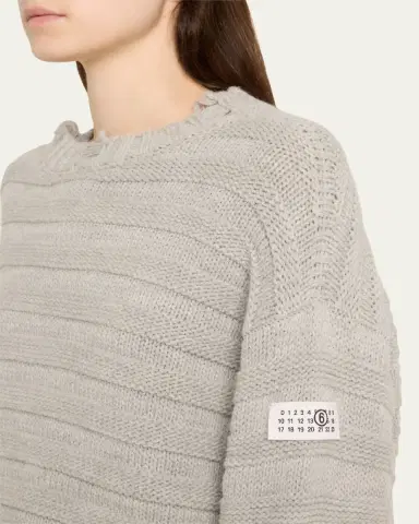 MM6 Maison Margiela Distressed Crewneck Sweater | Thumbnail 5 MM6 Maison Margiela Distressed Crewneck Sweater | Thumbnail 5