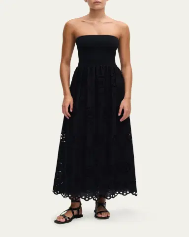 Matteau Strapless Knit Broderie Dress | Thumbnail 2 Matteau Strapless Knit Broderie Dress | Thumbnail 2