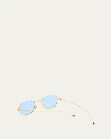 Thom Browne Men's Titanium Rectangle Sunglasses | Thumbnail 2 Thom Browne Men's Titanium Rectangle Sunglasses | Thumbnail 2