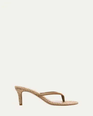 Gianvito Rossi 70mm Calypso Suede and Raffia Heeled Thong Sandals | Thumbnail 12 Gianvito Rossi 70mm Calypso Suede and Raffia Heeled Thong Sandals | Thumbnail 12