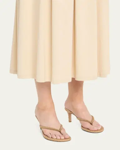 Gianvito Rossi 70mm Calypso Suede and Raffia Heeled Thong Sandals | Thumbnail 13 Gianvito Rossi 70mm Calypso Suede and Raffia Heeled Thong Sandals | Thumbnail 13