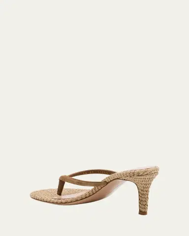 Gianvito Rossi 70mm Calypso Suede and Raffia Heeled Thong Sandals | Thumbnail 15 Gianvito Rossi 70mm Calypso Suede and Raffia Heeled Thong Sandals | Thumbnail 15