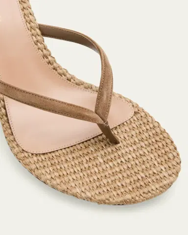 Gianvito Rossi 70mm Calypso Suede and Raffia Heeled Thong Sandals | Thumbnail 36 Gianvito Rossi 70mm Calypso Suede and Raffia Heeled Thong Sandals | Thumbnail 36
