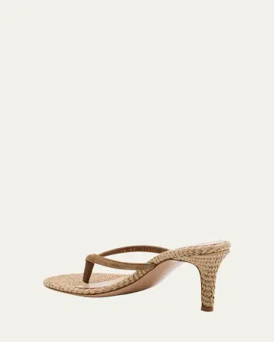 Gianvito Rossi 70mm Calypso Suede and Raffia Heeled Thong Sandals | Thumbnail 10 Gianvito Rossi 70mm Calypso Suede and Raffia Heeled Thong Sandals | Thumbnail 10