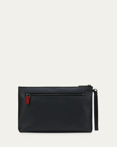 Christian Louboutin Men's Funky Suede & Leather Spike Wrist Pouch | Thumbnail 4 Christian Louboutin Men's Funky Suede & Leather Spike Wrist Pouch | Thumbnail 4