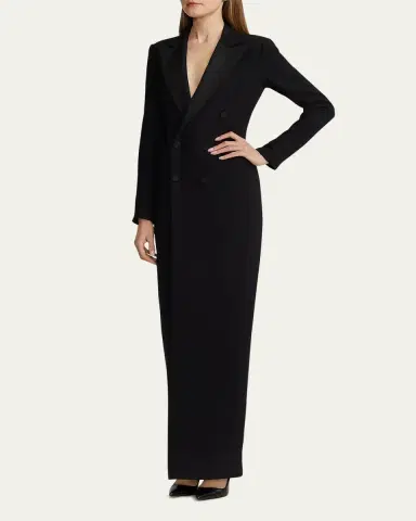 Ralph Lauren Collection Kristian Double-Breasted Evening Dress | Thumbnail 4 Ralph Lauren Collection Kristian Double-Breasted Evening Dress | Thumbnail 4