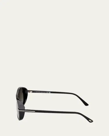 Tom Ford Men's Guillaume Acetate Aviator Sunglasses | Thumbnail 4 Tom Ford Men's Guillaume Acetate Aviator Sunglasses | Thumbnail 4