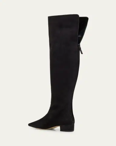Manolo Blahnik Gore Suede Block Heel Knee Boots | Thumbnail 2 Manolo Blahnik Gore Suede Block Heel Knee Boots | Thumbnail 2