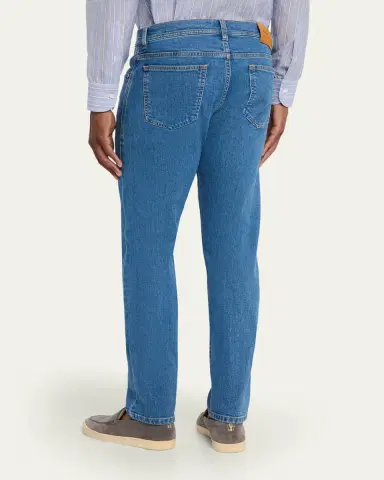 Cesare Attolini Men's Medium Wash Denim Modern-Fit Jeans | Thumbnail 3 Cesare Attolini Men's Medium Wash Denim Modern-Fit Jeans | Thumbnail 3