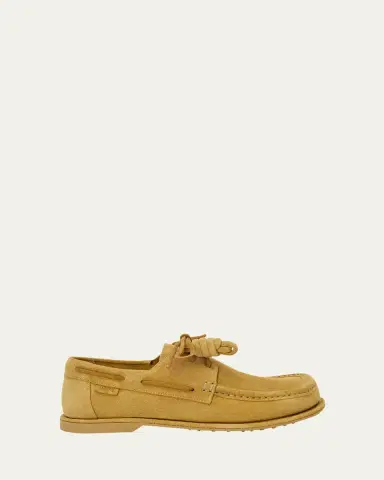 Loewe Men's Campo Suede Flamenco-Knot Boat Shoes | Thumbnail 6 Loewe Men's Campo Suede Flamenco-Knot Boat Shoes | Thumbnail 6