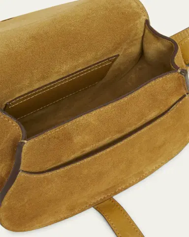 Chloé Marcie Flap Saddle Crossbody Bag in Suede | Thumbnail 9 Chloé Marcie Flap Saddle Crossbody Bag in Suede | Thumbnail 9