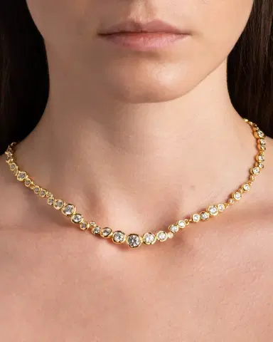 ALEXIS BITTAR Asterales Gold CZ All Around Necklace | Thumbnail 2 ALEXIS BITTAR Asterales Gold CZ All Around Necklace | Thumbnail 2